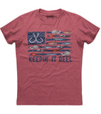Keepin it Reel Patriotic Flag T-Shirt (O)
