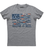 Keepin it Reel Patriotic Flag T-Shirt (O)