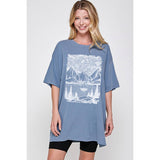 Lake Life Vintage   Graphic  Oversized Tee