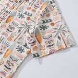 Fashion Hawaiian Shirt For Men Tiki Beach By House of Haricot Button-down Shirt Short Sleeve 100% Cotton Shirt