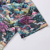 Hawaiian Shirt For Men Secret Garden Shirt Camp Collar 100% Cotton