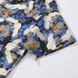 100% Cotton Hawaiian Shirt For Men Crane Camp Collar Shirt Celestial Harmony