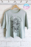 No Rain No Flowers Graphic Long Crop Top