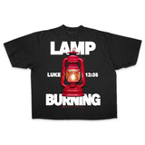 Lamp Burning Drop Shoulder Tee (Super Oversized) - Black