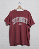 Oklahoma Sooners Filled Gault Crimson Comfort Colors Tee