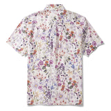 Men's Hawaiian Shirt Short Sleeve Button-down 100% Cotton Orange Aloha Flowers of Romance