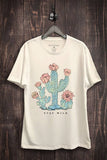 Stay Wild Cactus Flowers Graphic Top