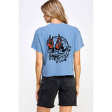 Evrything Is Fine Vintage Graphic Crop Top