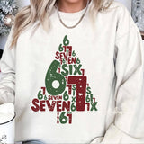 Six Seven Christmas Tree Xmas 6 7 Trendy Cut File