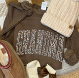 Grandma Leopard Name Sweatshirt