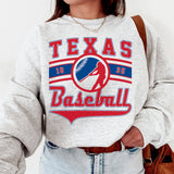 Vintage Texas Rangers 1835 Game Day Baseball Sweatshirt