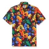 1950s Hawaiian Shirt For Men Flower Print Button-down Shirt Short Sleeve 100% Cotton Aloha Shirt Wild And Unrestrained
