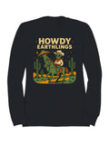 Alien Cowboy Howdy Earthlings Art Men's Sweatshirt