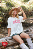 Babe Foil Oversized Graphic Top