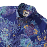 Hawaiian Shirts For Men Phoenix Shirt 100% Cotton Blue Aloha Shirt Reborn Phoenix