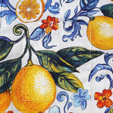 Men's Vintage Blue Hawaiian Shirt Sicily Lemon Shirt Short Sleeve Button-down Tropical Shirt