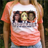 Nightmare in the Whitehouse Bleached Tee - Plus Size Graphic