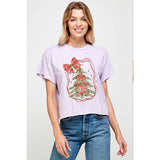Christmas Tree Vintage Graphic Crop Tee