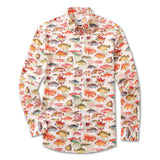 Men's Hawaiian Shirt Sea Ocean Fish Print Cotton Button-down Long Sleeve Aloha Shirt Sea Ocean Fish Long Sleeve Shirt