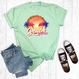Beach Please Spring Break Graphic Tee