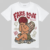 Dunk Dark Team Red/Burgundy Crush DopeSkill T-Shirt False Love Graphic