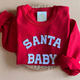 Santa Baby Crewneck Sweatshirt, Festive Holiday Sweaters
