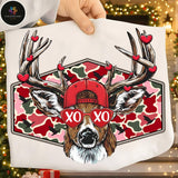 Deer Hunter Valentine Camo Retro Design Shirt