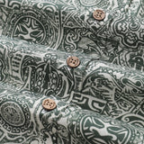 Tiki Shirt Men's Vintage Hawaiian Shirt Cotton Button-down Short Sleeve Aloha Shirt Guardian Totem