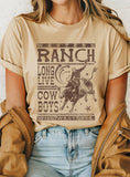 Western Ranch Cow Rodeo Graphic Tshirts