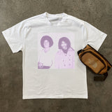 MICHAEL JACKSON AND PRINCE VINTAGE HEAVYWEIGHT WHITE T-SHIRT