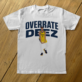 HALIBURTON 'OVERRATE DEEZ' HEAVY WHITE T-SHIRT