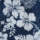 Men's Blue Tropical Hawaiian Shirt 100% Cotton Button-down Aloha Art Shirt For Summer