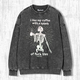 SKELETON DRINKING COFFEE T-SHIRTSÂ