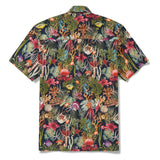 Men's Hawaiian Shirt Short Sleeve Button-down 100% Cotton Green Aloha Ocean Dreams
