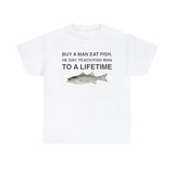 Buy a Man Eat Fish, He Day, Teach Fish Man Funny Shirt