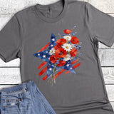 Memorial Day Peony Stars and Stripes Graphic Tee
