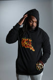 STREET FIGHTER - 'Burning Sprite' Premium Embroidered Pullover Hoodie - Black