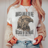 Land of the Free Eagle Tee | Patriotic T Shirt | Usa Tee