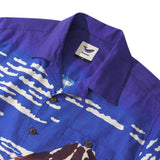 Find Wind, Clear Morning 100% Cotton Men's Aloha Hawaiian Short Sleeve Camp Collar Shirt