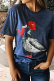 Retro Valentine Mallard Graphic Tee (S-Xl)