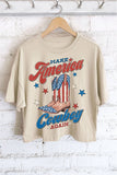 Make America Cowboy Again Graphic Long Crop Top
