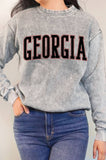 Georgia Puff Mineral Graphic Brushed Sweatshirts