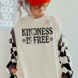 Kindness Is Free Comfort Color Screen Print Graphic Tee