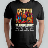 56th Anniversary Of Led Zeppelin 1968-2024 Music Fan T-Shirt