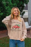 Farm Fresh Cropped Thermal  Thermal Vintage Pullover