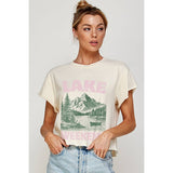 Lake Weekend Vintage Graphic Crop Top