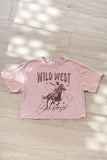 Wild West Cowboys Cropped Mineral Graphic Top
