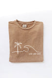Live Love Surf Mineral Washed Graphic Top