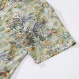 Tropical Hawaiian Shirt For Men Exotic Charm Print Cotton Button-down Short Sleeve Aloha Shirt