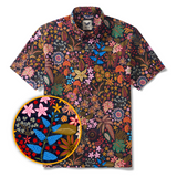 1950s Floral Hawaiian Shirt 100% Cotton Men's Short Sleeve Button-down Aloha Shirt Exquisite Floral Tapestry